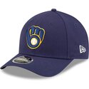 casquette-courbee-bleue-marine-snapback-9forty-m-crown-player-replica-milwaukee-brewers-mlb-new-era