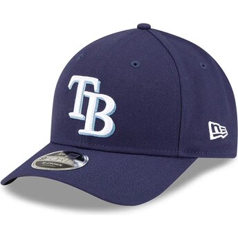 Casquette courbée bleue marine snapback 9FORTY M-Crown Player Replica Tampa Bay Rays MLB New Era