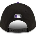 casquette-courbee-noire-snapback-avec-logo-violet-9forty-m-crown-player-replica-colorado-rockies-mlb-new-era
