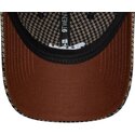 casquette-courbee-marron-ajustable-9twenty-herringbone-fc-barcelona-laliga-new-era