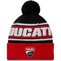 bonnet-avec-pompom-rouge-et-noir-sports-knit-ducati-motor-motogp-new-era