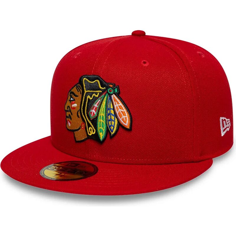 casquette-plate-rouge-ajustee-59fifty-basic-chicago-blackhawks-nhl-new-era