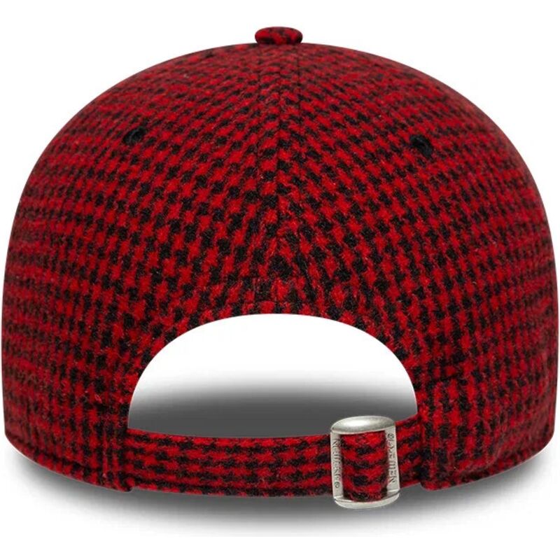 casquette-courbee-rouge-ajustable-9forty-houndstooth-ac-milan-serie-a-new-era