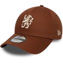 casquette-courbee-marron-snapback-9forty-team-chelsea-football-club-premier-league-new-era