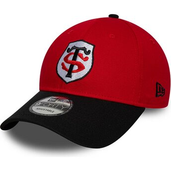 Casquette courbée rouge et noire snapback 9FORTY Team Stade Toulousain Top 14 New Era