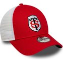 casquette-trucker-rouge-et-blanche-ajustable-pour-enfant-9forty-league-stade-toulousain-top-14-new-era