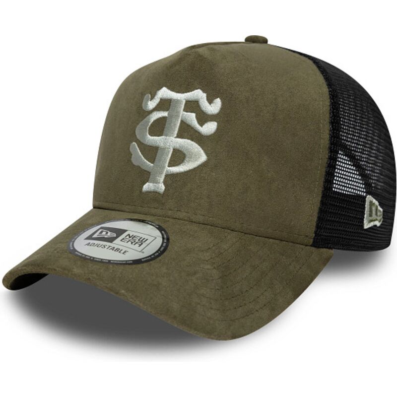 casquette-trucker-verte-et-noire-e-frame-faux-suede-stade-toulousain-top-14-new-era casquette-trucker-verte-et-noire-e-frame-faux-suede-stade-toulousain-top-14-new-era