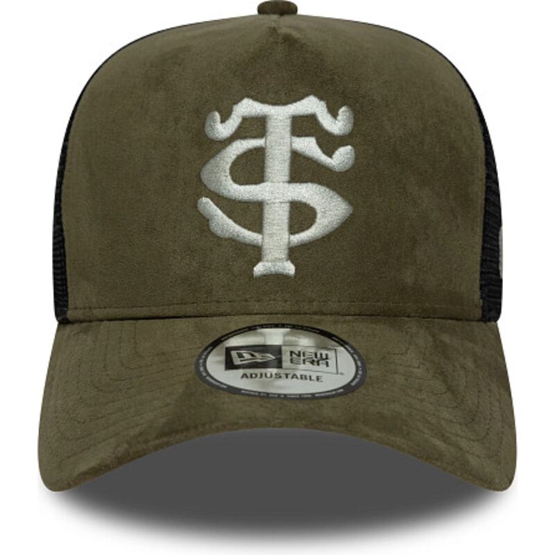 casquette-trucker-verte-et-noire-e-frame-faux-suede-stade-toulousain-top-14-new-era casquette-trucker-verte-et-noire-e-frame-faux-suede-stade-toulousain-top-14-new-era