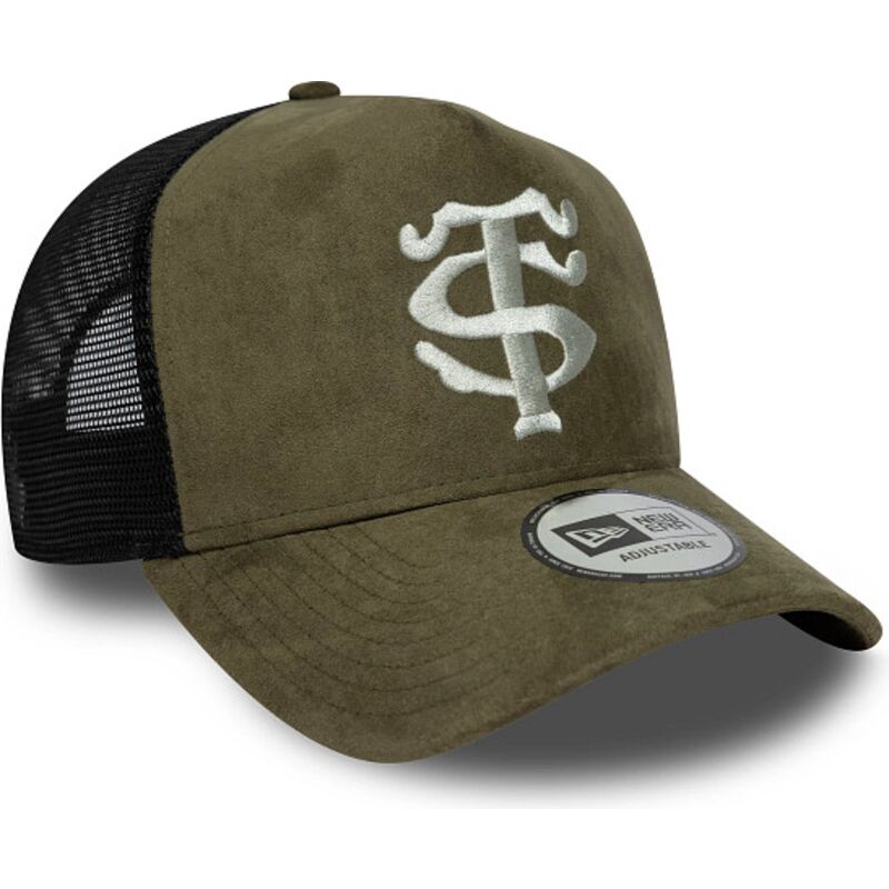 casquette-trucker-verte-et-noire-e-frame-faux-suede-stade-toulousain-top-14-new-era casquette-trucker-verte-et-noire-e-frame-faux-suede-stade-toulousain-top-14-new-era