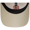 casquette-courbee-beige-ajustable-avec-logo-rouge-9twenty-faux-suede-stade-toulousain-top-14-new-era