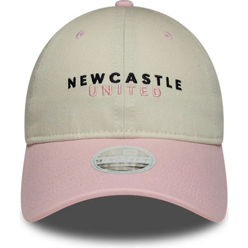 casquette-courbee-beige-et-rose-ajustable-pour-femme-9twenty-newcastle-united-football-club-premier-league-new-era