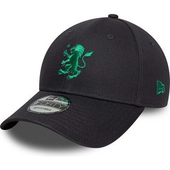 Casquette courbée grise ajustable avec logo vert 9FORTY Seasonal Aston Villa Football Club Premier League New Era