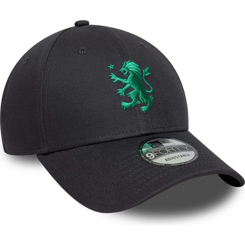 casquette-courbee-grise-ajustable-avec-logo-vert-9forty-seasonal-aston-villa-football-club-premier-league-new-era