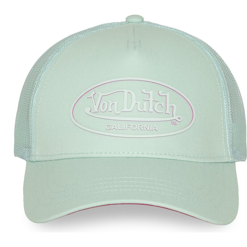 casquette-trucker-verte-et-rose-log21-von-dutch