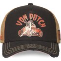 casquette-trucker-noire-et-beige-crew31-von-dutch