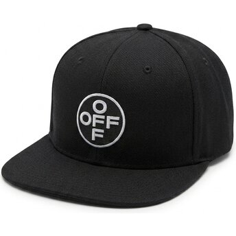 Casquette plate noire snapback avec logo blanc Off Embroidered Twill L/AB c/o Off-White™