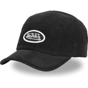 Casquette 5 panel courbée noire et blanche ajustable C5P VEL05 Von Dutch