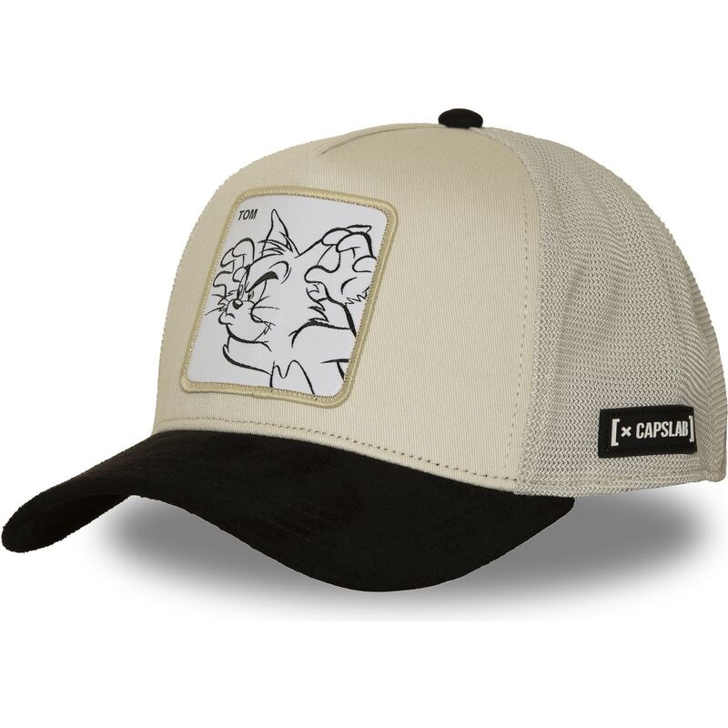 casquette-trucker-beige-et-noire-tom-taj9-bico-looney-tunes-capslab casquette-trucker-beige-et-noire-tom-taj9-bico-looney-tunes-capslab