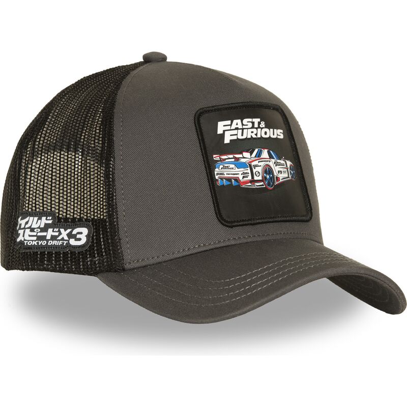 casquette-trucker-grise-et-noire-ff01-dri-fast-furious-capslab casquette-trucker-grise-et-noire-ff01-dri-fast-furious-capslab