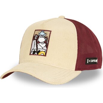 Casquette trucker beige et rouge Obélix AST4 IDE Astérix le Gaulois Capslab