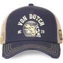 casquette-trucker-bleue-marine-et-beige-crew30-von-dutch