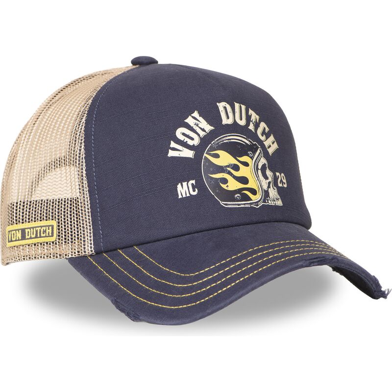 casquette-trucker-bleue-marine-et-beige-crew30-von-dutch