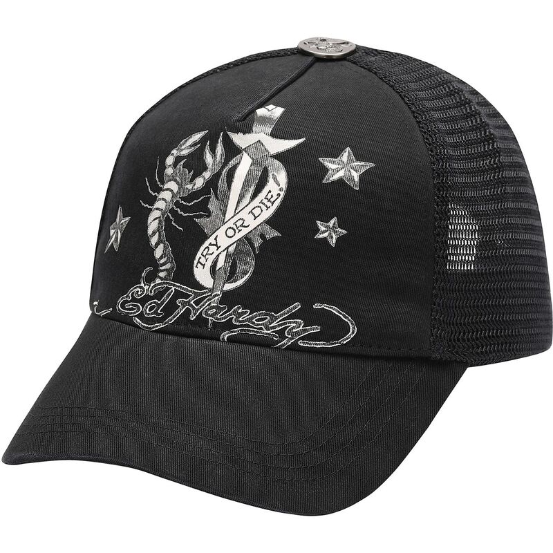 casquette-trucker-noire-dagger-scorpion-ed-hardy