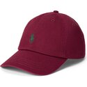 casquette-courbee-grenat-rouge-ajustable-avec-logo-vert-cotton-chino-classic-sport-polo-ralph-lauren