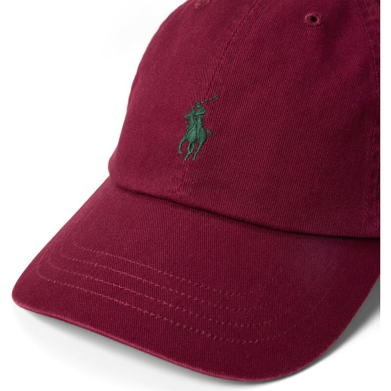 casquette-courbee-grenat-rouge-ajustable-avec-logo-vert-cotton-chino-classic-sport-polo-ralph-lauren
