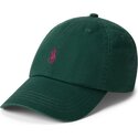 casquette-courbee-verte-fonce-ajustable-avec-logo-grenat-cotton-chino-classic-sport-polo-ralph-lauren