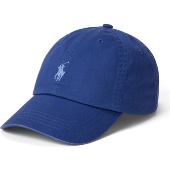 Casquette courbée bleue marine ajustable avec logo bleu Cotton Chino Classic Sport Polo Ralph Lauren