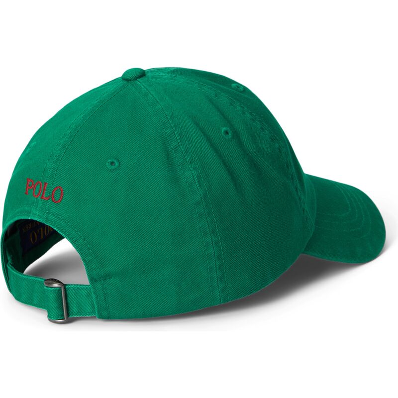 casquette-courbee-verte-ajustable-avec-logo-rouge-cotton-chino-classic-sport-polo-ralph-lauren casquette-courbee-verte-ajustable-avec-logo-rouge-cotton-chino-classic-sport-polo-ralph-lauren