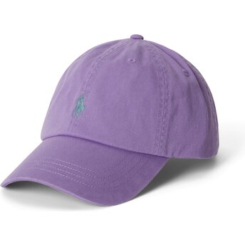 Casquette courbée violette ajustable avec logo grise Cotton Chino Classic Sport Polo Ralph Lauren