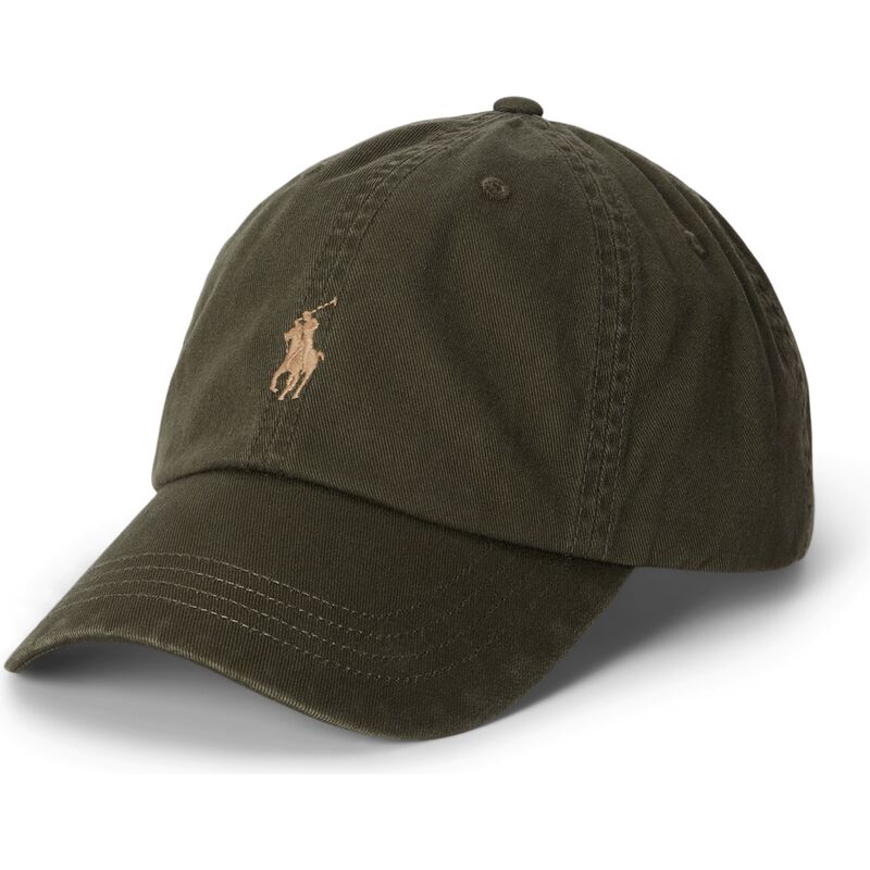 casquette-courbee-verte-fonce-ajustable-avec-logo-marron-cotton-chino-classic-sport-polo-ralph-lauren
