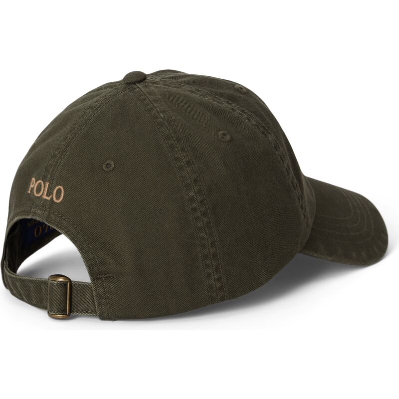 casquette-courbee-verte-fonce-ajustable-avec-logo-marron-cotton-chino-classic-sport-polo-ralph-lauren