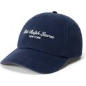 casquette-courbee-bleue-marine-ajustable-woven-script-polo-ralph-lauren