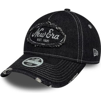 Casquette courbée noire ajustable pour femme 9TWENTY A Frame Distress New Era