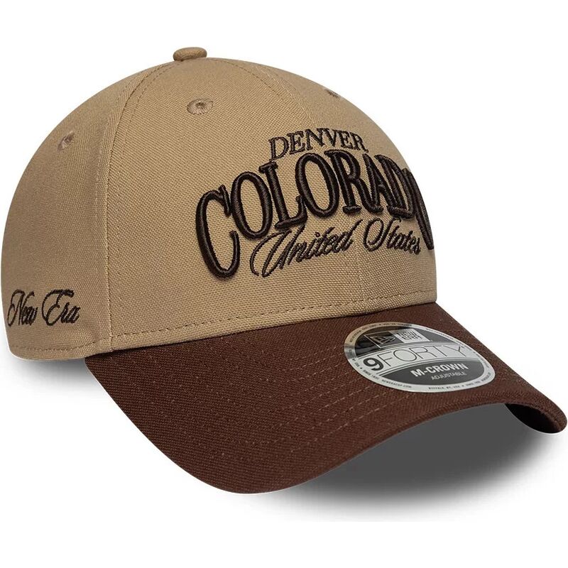 casquette-courbee-marron-ajustable-9forty-m-crown-wordmark-denver-colorado-new-era casquette-courbee-marron-ajustable-9forty-m-crown-wordmark-denver-colorado-new-era
