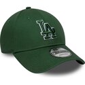 casquette-courbee-verte-ajustable-avec-logo-vert-9forty-team-outline-los-angeles-dodgers-mlb-new-era