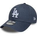 casquette-courbee-grise-ajustable-9forty-league-essential-los-angeles-dodgers-mlb-new-era