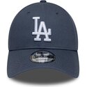 casquette-courbee-grise-ajustable-9forty-league-essential-los-angeles-dodgers-mlb-new-era