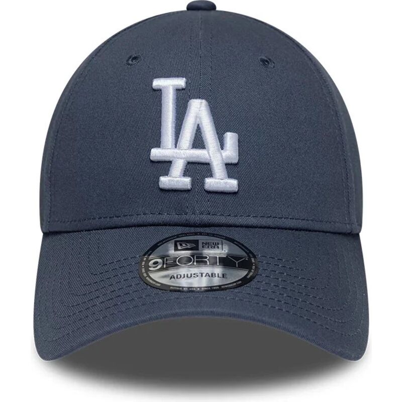 casquette-courbee-grise-ajustable-9forty-league-essential-los-angeles-dodgers-mlb-new-era