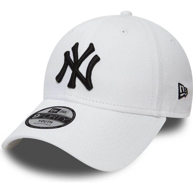 casquette-courbee-blanche-ajustable-pour-enfant-9forty-league-essential-new-york-yankees-mlb-new-era