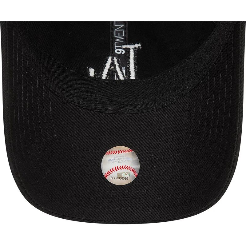 casquette-courbee-noire-ajustable-avec-logo-noir-9twenty-league-essential-los-angeles-dodgers-mlb-new-era