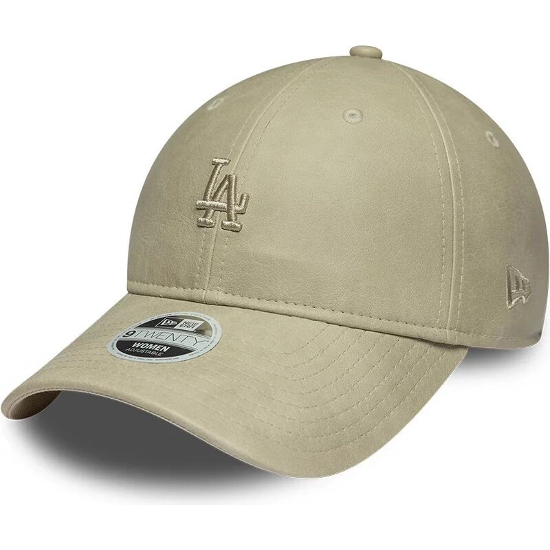 casquette-courbee-beige-ajustable-pour-femme-avec-logo-beige-9twenty-washed-pu-los-angeles-dodgers-mlb-new-era
