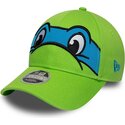 casquette-courbee-verte-snapback-pour-enfant-9forty-m-crown-face-lionnardo-tortues-ninja-new-era