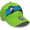 casquette-courbee-verte-snapback-pour-enfant-9forty-m-crown-face-lionnardo-tortues-ninja-new-era