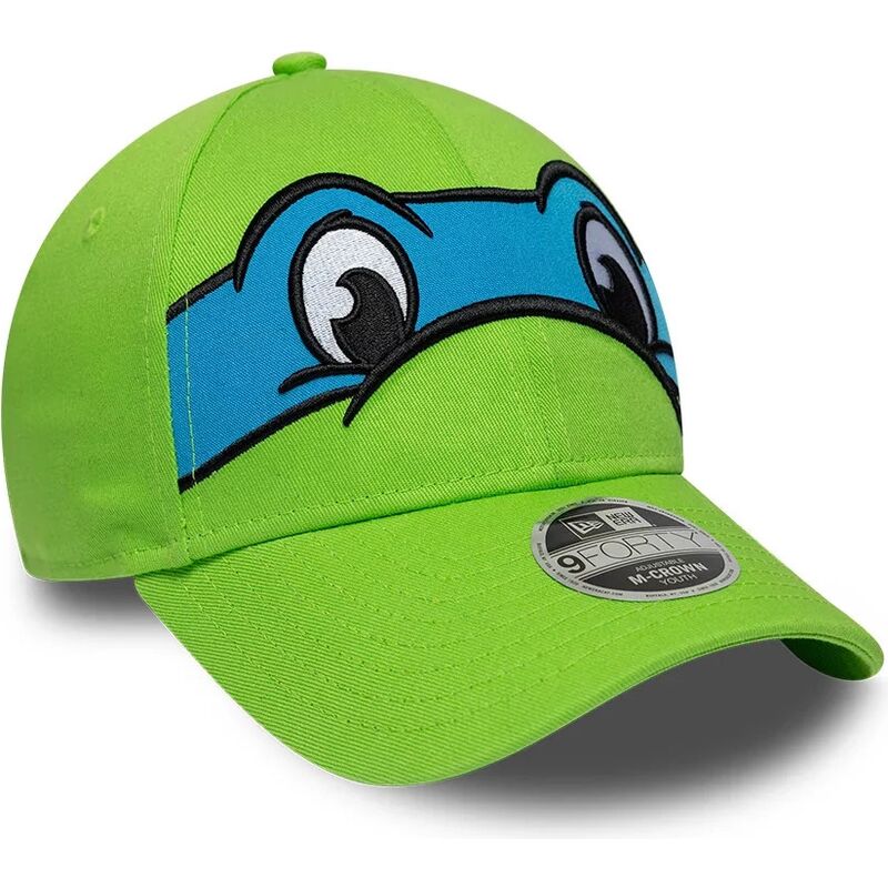 casquette-courbee-verte-snapback-pour-enfant-9forty-m-crown-face-lionnardo-tortues-ninja-new-era