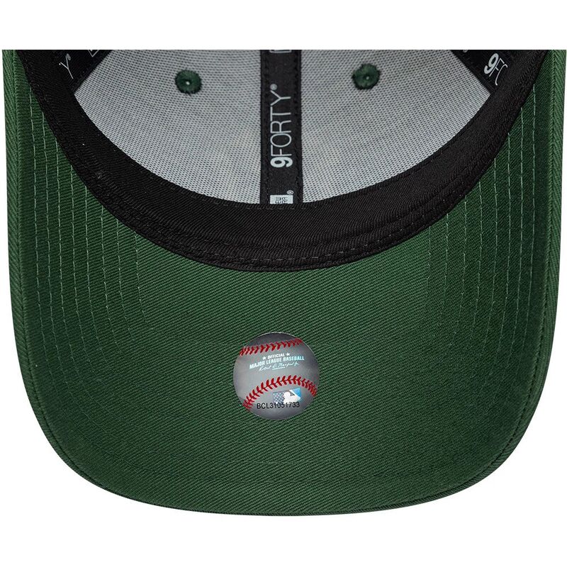 casquette-courbee-verte-ajustable-pour-femme-9forty-metallic-new-york-yankees-mlb-new-era