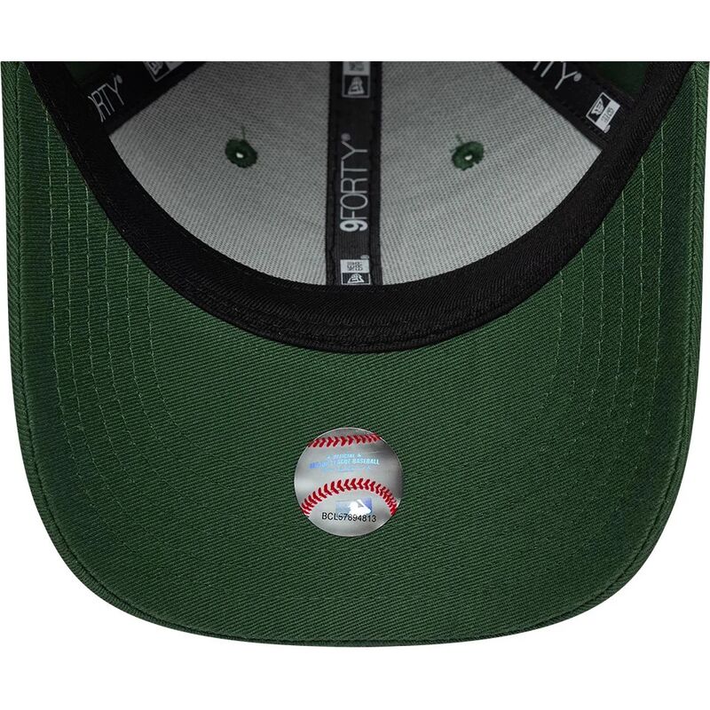 casquette-courbee-verte-fonce-ajustable-pour-enfant-avec-logo-vert-9forty-league-essential-los-angeles-dodgers-mlb-new-era